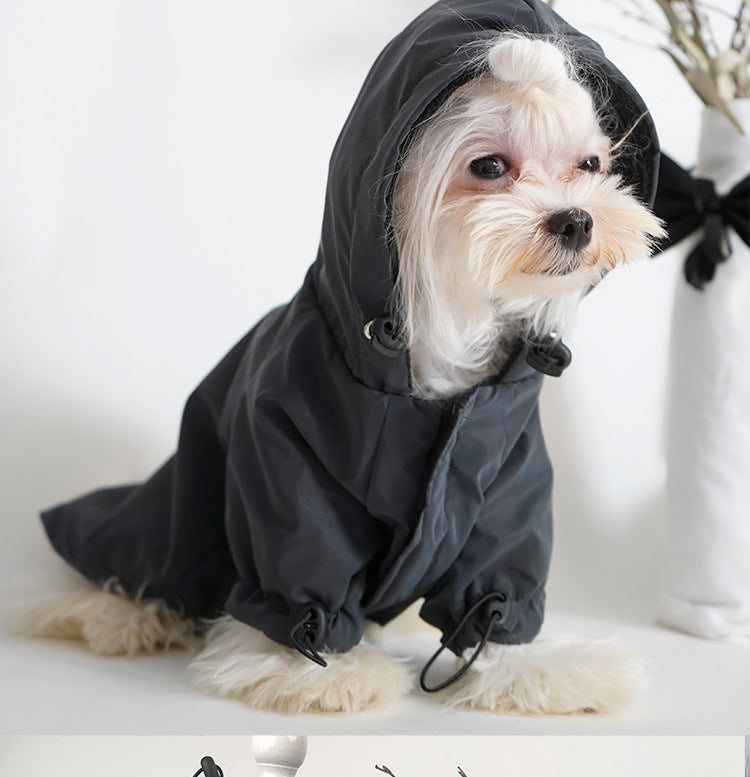 HKM-3827773 Reflective Waterproof Dog Hoodie Windbreaker for All Seasons - Soft, Warm, and Breathable