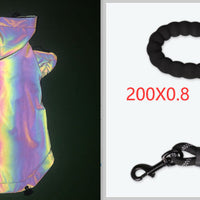 HKM-3827773 Reflective Waterproof Dog Hoodie Windbreaker for All Seasons - Soft, Warm, and Breathable
