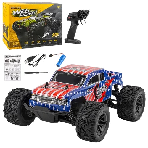 HKM-382803 1/20 Scale High-Speed Remote Control Off-Road Truck for Kids, Indoor/Outdoor Fun