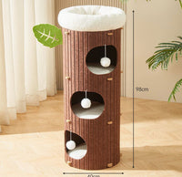 HKM-3828413 Cat Scratch Board Felt Nest for Cats - Wine Red & Camel Variants, Multi-layer Options Available