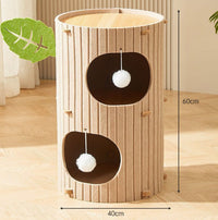 HKM-3828413 Cat Scratch Board Felt Nest for Cats - Wine Red & Camel Variants, Multi-layer Options Available