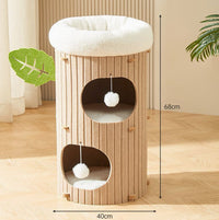 HKM-3828413 Cat Scratch Board Felt Nest for Cats - Wine Red & Camel Variants, Multi-layer Options Available