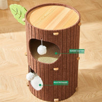 HKM-3828413 Cat Scratch Board Felt Nest for Cats - Wine Red & Camel Variants, Multi-layer Options Available