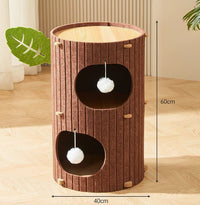 HKM-3828413 Cat Scratch Board Felt Nest for Cats - Wine Red & Camel Variants, Multi-layer Options Available