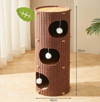 HKM-3828413 Cat Scratch Board Felt Nest for Cats - Wine Red & Camel Variants, Multi-layer Options Available