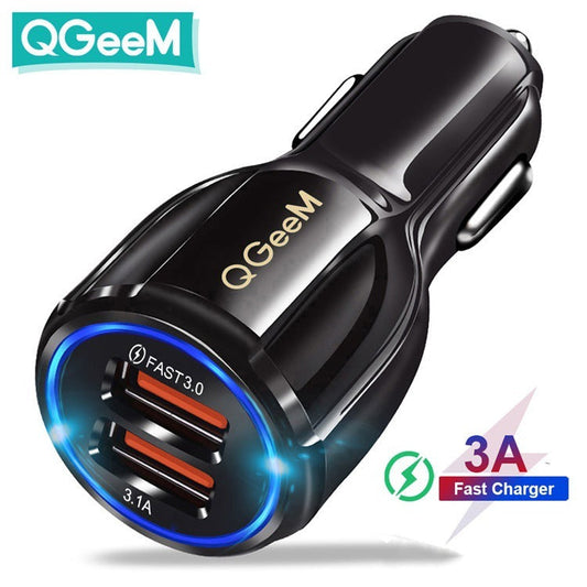 HKM-382867 Smart Car Charger with USB Interface, 24V Input, 5V/9V/12V Output, 1800mA Charging Current