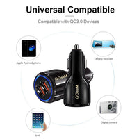 HKM-382867 Smart Car Charger with USB Interface, 24V Input, 5V/9V/12V Output, 1800mA Charging Current
