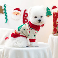 HKM-3828925 Green Christmas Tree Dog Sweater with Matching Red Venus Hat - Available in Multiple Sizes