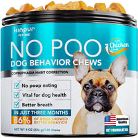 HKM-3829181 No Poo Chews for Dogs - Digestive and Gut Health Supplement, Soft Chews to Discourage Stool Eating, 180 Count