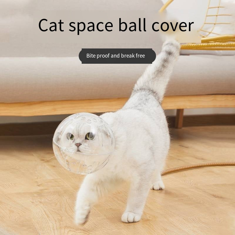 HKM-3830589 Breathable Cat Muzzle for Grooming and Bathing - Anti-Bite Protective Hood for Small Pets