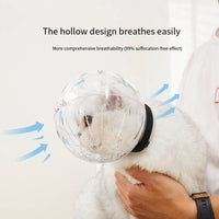 HKM-3830589 Breathable Cat Muzzle for Grooming and Bathing - Anti-Bite Protective Hood for Small Pets