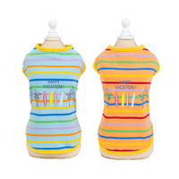 HKM-3831485 Comfortable and Breathable Summer Pet Vest in Light Blue and Orange
