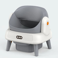 HKM-383251 Automatic Cat Litter Box with Easy Clean Feature, Travel Tray for Cats and Kittens, Large Capacity Plastic Design