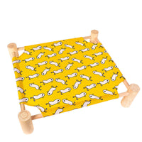HKM-3833149 Wooden Four Seasons Pet Camping Bed and Mat for Small Dogs and Cats, Removable and Washable Covers, Various Colors Available
