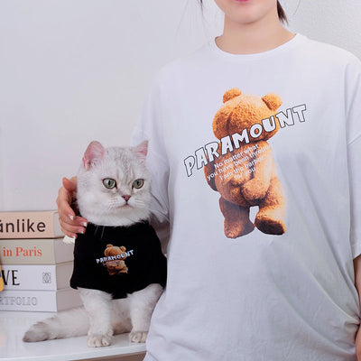 HKM-3834685 Casual Cotton T-Shirts for Pets and Adults in Various Colors and Sizes