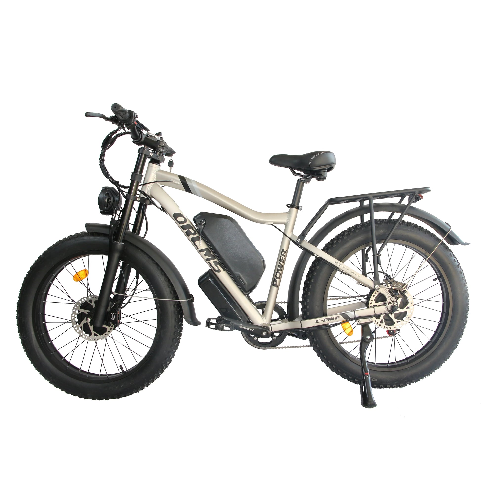 HKM-383507 48V E-Bike with Central Motor, 7-Speed Gear, Fat Tire Design, Smart Features, and Hydraulic Disc Brakes