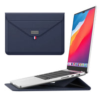 HKM-383507 Leather Laptop Sleeve with Stand for MacBook Air & Pro (14-15 Inch)
