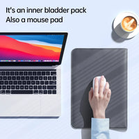 HKM-383507 Leather Laptop Sleeve with Stand for MacBook Air & Pro (14-15 Inch)