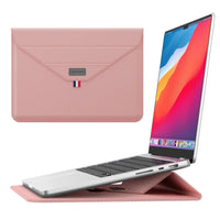 HKM-383507 Leather Laptop Sleeve with Stand for MacBook Air & Pro (14-15 Inch)