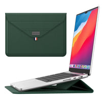 HKM-383507 Leather Laptop Sleeve with Stand for MacBook Air & Pro (14-15 Inch)
