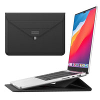 HKM-383507 Leather Laptop Sleeve with Stand for MacBook Air & Pro (14-15 Inch)