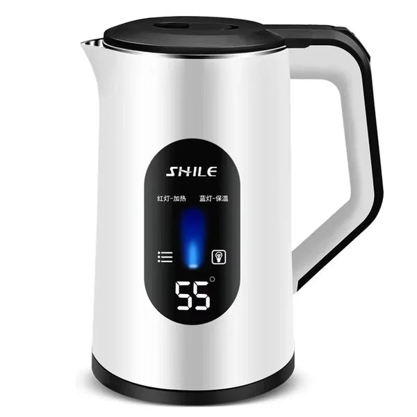 HKM-383571 1500W Stainless Steel Electric Kettle with 3.0L Capacity and Automatic Shut-Off for Home and Outdoor Use