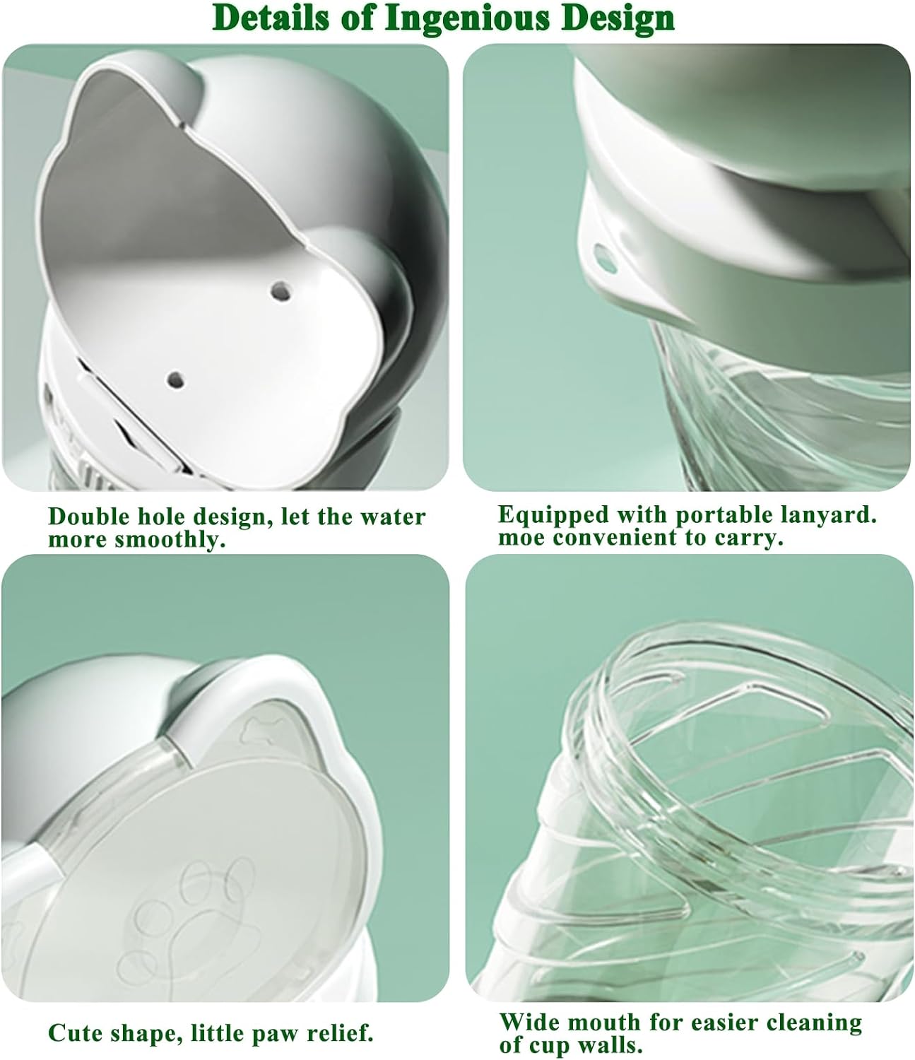 HKM-3836349 3-in-1 Portable Pet Water Bottle with Food Container and Waste Bag Dispenser for Dogs and Cats