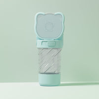 HKM-3836349 3-in-1 Portable Pet Water Bottle with Food Container and Waste Bag Dispenser for Dogs and Cats