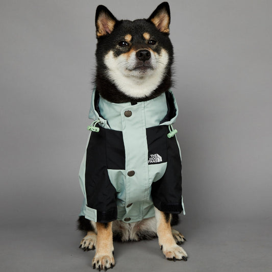 HKM-3836477 Light Green Windproof and Rainproof Large Dog Shell Jacket - Sizes S to 5XL