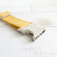 HKM-3836861 Adjustable Yellow Velvet Dog Collar in Multiple Sizes