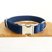 HKM-3836861 Adjustable Yellow Velvet Dog Collar in Multiple Sizes
