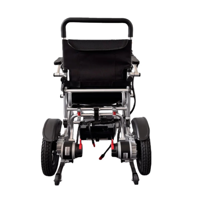 HKM-383827 Lightweight Folding Electric Wheelchair with Lithium Battery - 250W Motors, Aluminum Alloy Frame, Max Speed 6km/h, 150kg Capacity
