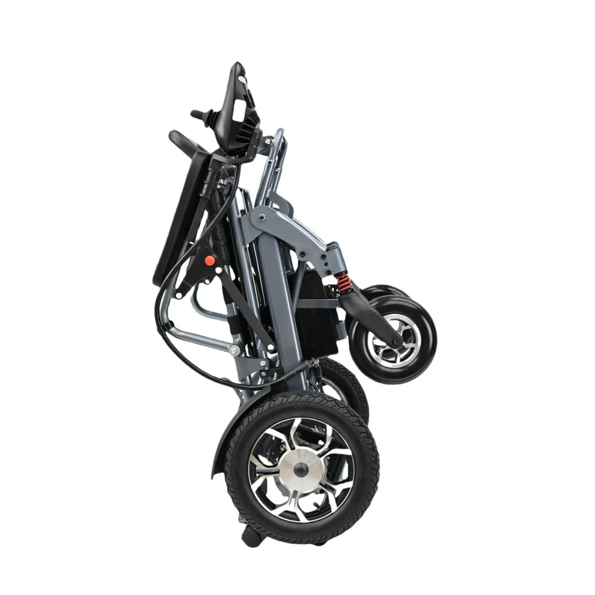 HKM-383827 Lightweight Folding Electric Wheelchair with Lithium Battery - 250W Motors, Aluminum Alloy Frame, Max Speed 6km/h, 150kg Capacity