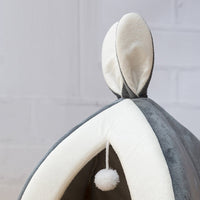 HKM-3838525 Rabbit Ear Nest for Cats and Dogs - Soft Arctic Velvet with PP Cotton, Multiple Sizes Available