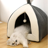 HKM-3838525 Rabbit Ear Nest for Cats and Dogs - Soft Arctic Velvet with PP Cotton, Multiple Sizes Available