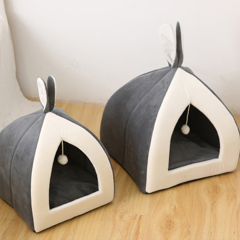 HKM-3838525 Rabbit Ear Nest for Cats and Dogs - Soft Arctic Velvet with PP Cotton, Multiple Sizes Available
