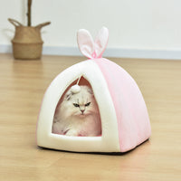 HKM-3838525 Rabbit Ear Nest for Cats and Dogs - Soft Arctic Velvet with PP Cotton, Multiple Sizes Available