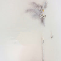 HKM-3839677 Cat Toy Stick with Bell, Feather Tassel & Bite Resistant Fur Ball - Multiple Colors Available