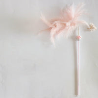 HKM-3839677 Cat Toy Stick with Bell, Feather Tassel & Bite Resistant Fur Ball - Multiple Colors Available