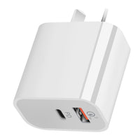 HKM-384019 18W Dual Port Australian Standard Charger with 2000mA Output, Compact Design