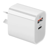 HKM-384019 18W Dual Port Australian Standard Charger with 2000mA Output, Compact Design