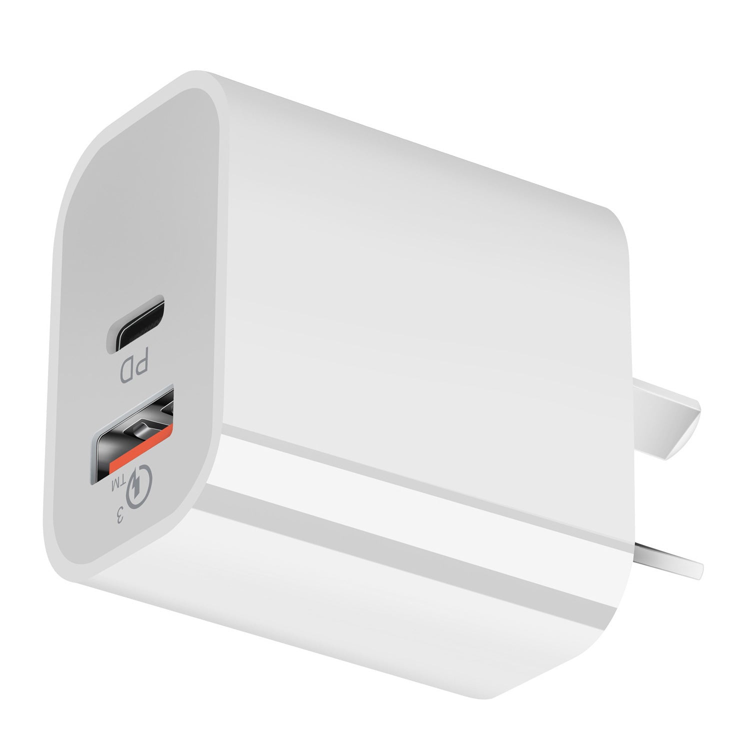 HKM-384019 18W Dual Port Australian Standard Charger with 2000mA Output, Compact Design
