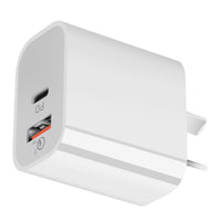 HKM-384019 18W Dual Port Australian Standard Charger with 2000mA Output, Compact Design