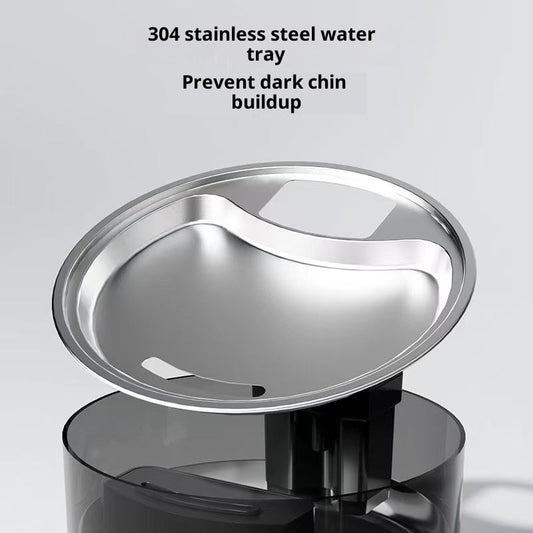 HKM-3840701 Stainless Steel Wireless Cat Water Fountain with Automatic Recirculation - 3L Large Capacity