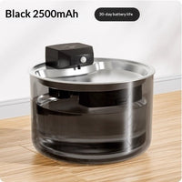 HKM-3840701 Stainless Steel Wireless Cat Water Fountain with Automatic Recirculation - 3L Large Capacity
