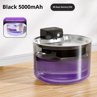 HKM-3840701 Stainless Steel Wireless Cat Water Fountain with Automatic Recirculation - 3L Large Capacity