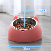 HKM-3840829 Double Stainless Steel Cat and Dog Bowl with Durable Design