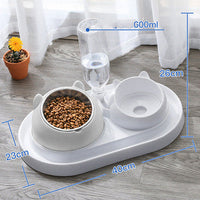 HKM-3840829 Double Stainless Steel Cat and Dog Bowl with Durable Design