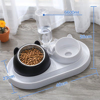 HKM-3840829 Double Stainless Steel Cat and Dog Bowl with Durable Design