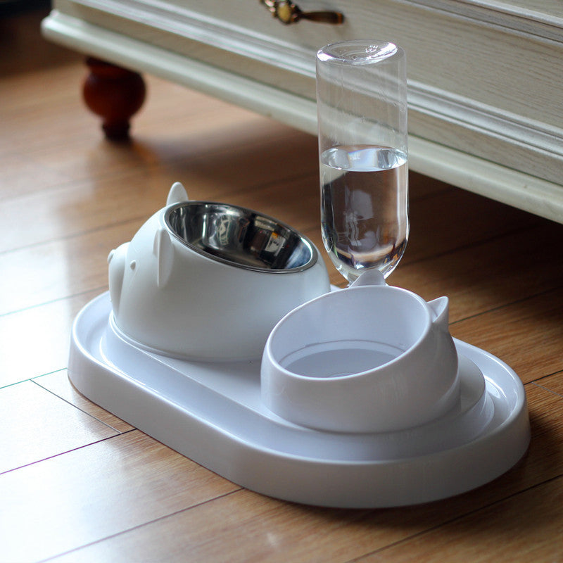 HKM-3840829 Double Stainless Steel Cat and Dog Bowl with Durable Design
